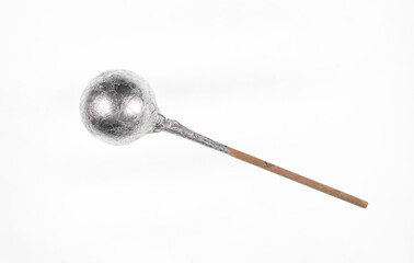 christmas silver magic wand isolated on white background