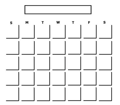 Blank Calendar Sheet