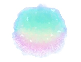 夢のような雪の結晶フレーム