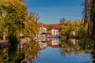 Fototapeta premium Herbstspaziergang rund um die Wartburgstadt Eisenach am Rande des Thüringer Waldes - Thüringen