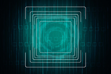 2d illustration Abstract futuristic electronic circuit technology background