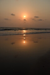 Obraz premium sunset on the Goa beach