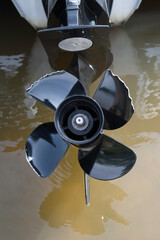 Broken propeller shaft on pontoon boat