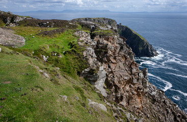 Rocks and bay. Ocean. Slieve League. Ireland westcoast.