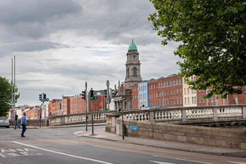 Dublin Ireland bridge over River Liffey