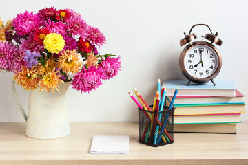 back to school student's workplace
