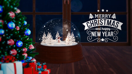 Snow globe christmas opener 4k 