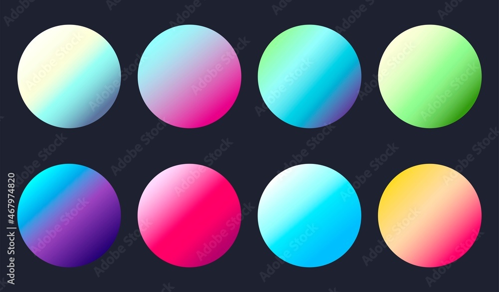 Aufkleber a set of gradient textures in soft gentle retro colors. blurry colors. background gradient for app d