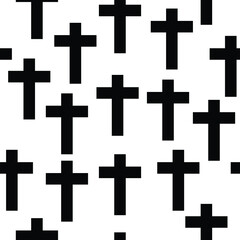 Fototapeta premium Holy Church Religious Cross Seamless Pattern