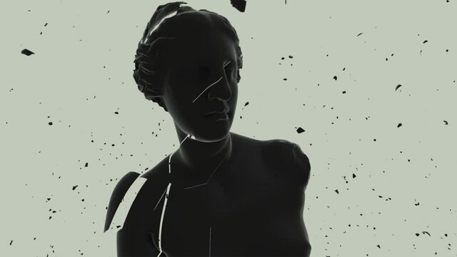 Black statue the Venus de Milo