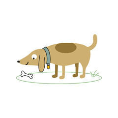 dog illustration cute child friend