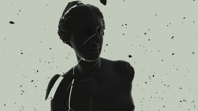 Black statue the Venus de Milo