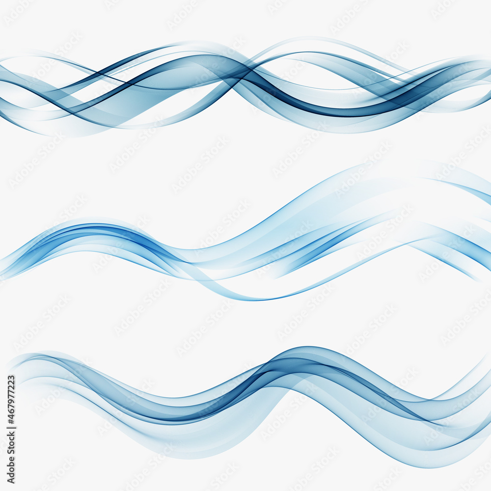 Poster transparent abstract waves vector set with abstract waves.