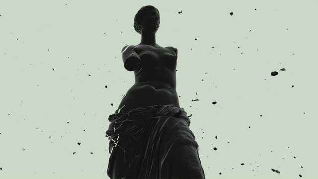Black statue the Venus de Milo