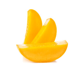 Naklejka na ściany i meble Sliced of mango isolated on white background.