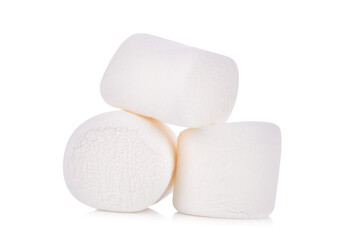 Marshmallows isolated on white background.
