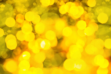 Blurred lights photo with. Abstract festive holidays background, bokeh effect. Christmas lights and garland decorations.