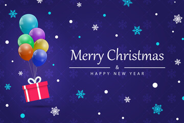Fototapeta na wymiar Christmas and Happy New Year greeting card background