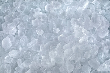 Crushed ice with close up full frame as background 