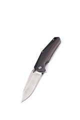 folding pocket knife on white background