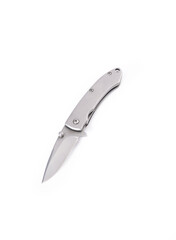 folding pocket knife on white background