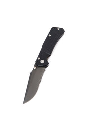 folding pocket knife on white background