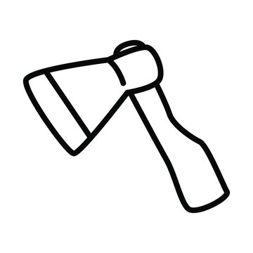 black outline axe icon clip art preview