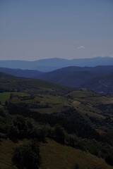 Naklejka premium Landscape of a mountain in Cebreiro, a town in Galicia