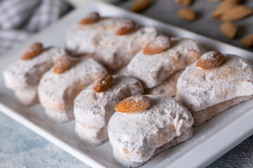 Traditional Kavala cookies with almond