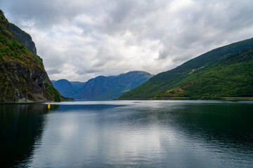 View over the Sognefjord near Flam, Norway

