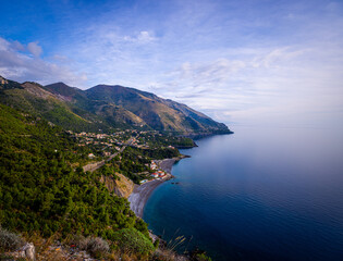 Beautiful Italian west coast in the bay of Sapri in Italy - travel photography