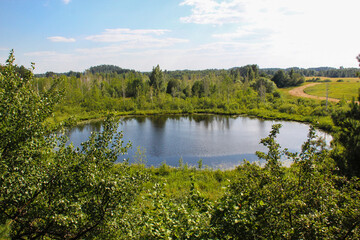 Fototapeta na wymiar Lake God's Eye in Belarus, Braslaw
