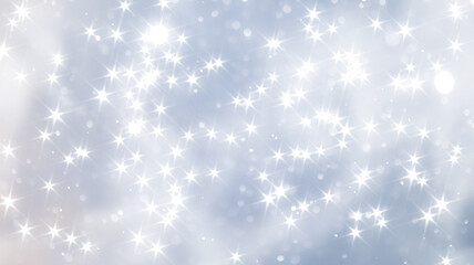 blue snowfall bokeh background, abstract snowflake background on blurred abstract blue