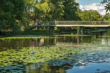 Obraz premium Trubezh river in Pereslavl-Zalessky. Russia