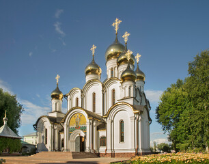 Fototapeta na wymiar Cathedral of St. Nicholas Wonderworker at St. Nicholas Pereslavsky monastery in Pereslavl-Zalessky. Russia