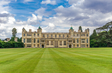 A Wide Angle Photograph of the Audley End House at Saffron Walden, Essex, England.