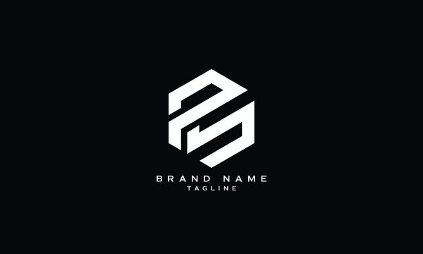 PS, SP, Abstract initial monogram letter alphabet logo design