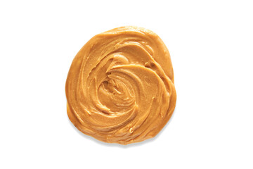 Peanut butter texture. Spread swirl. Organic keto food. Healthy creamy paste. Smooth closeup brown...
