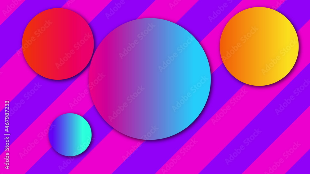 Aufkleber geometric 3d render composition of balls flying in space. futuristic minimalistic landscape with viv