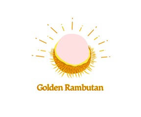 Rambutan fruit logo. Rambutan fruit icon. Fruit shop logo. Vector design illustration. Rambutan is a traditional fruit from Indonesia.