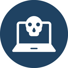 laptop virus Isolated Vector icon which can easily modify or edit

