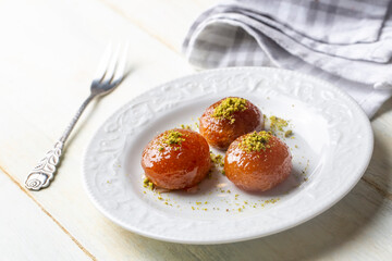 Traditional delicious Turkish dessert, Turkish name; Kemalpasa tatlisi
