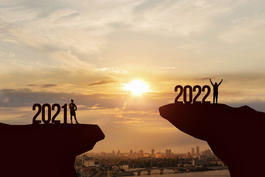 Concept of upcoming new successful 2022.
