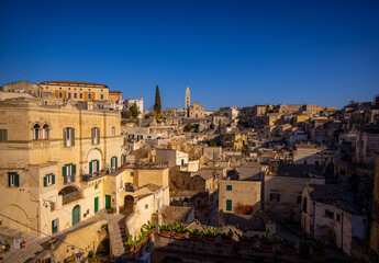 Obraz premium Amazing Matera Old Town - a historic Unesco World Heritage site in Italy - travel photography