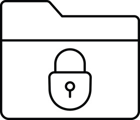 folder security Isolated Vector icon which can easily modify or edit

