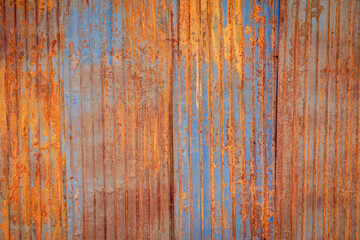 Old rusted zinc surface texture Gray galvanized iron wall texture, Zinc with rust pattern background Close up to pattern texture vertical zinc sheet Zinc vintage view, Wall aluminum silver stainless.