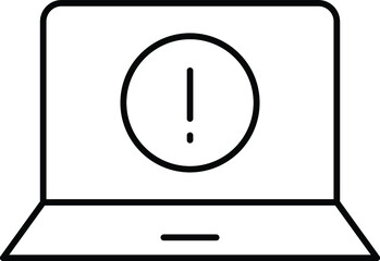 Laptop error Isolated Vector icon which can easily modify or edit

