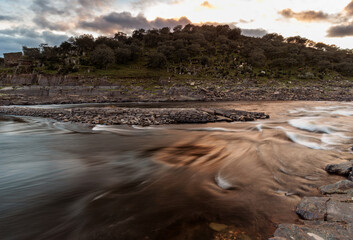 Landscape on the Alagon River. Extremadura. Spain.