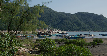 Traditional fishing village in Hong Kong