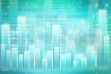 2d illustration futuristic business background pattern graph concept
